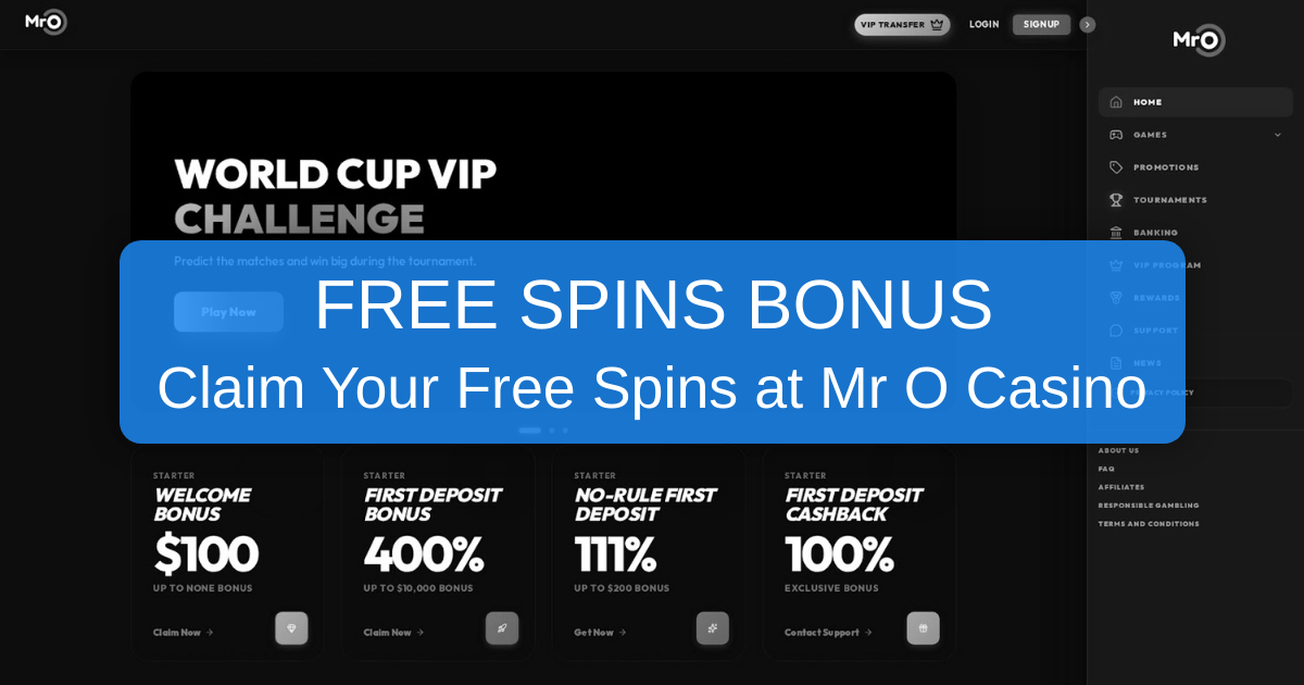 Mr. O Casino Bonuses: Verified Mr O No Deposit Free Spins in US 2026